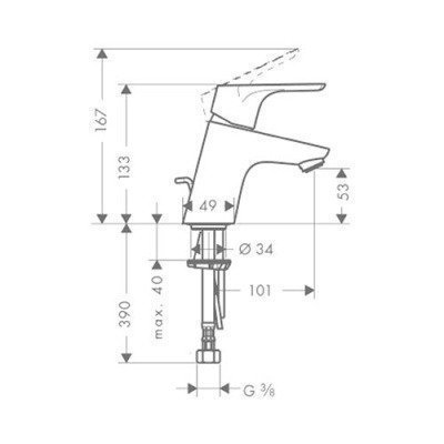 Смеситель для раковины Hansgrohe - Focus (31730000)