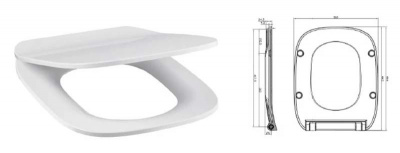 Унитаз с системой инсталляции Roca - Debba Rimless с сиденьем SoftClose без клавиши смыва (893104970)