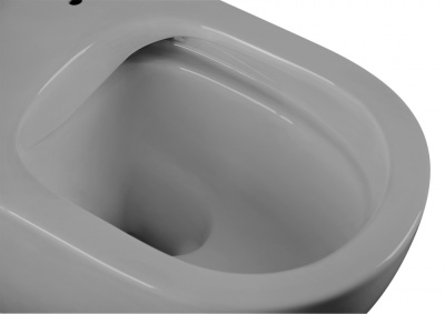 Унитаз ABBER Bequem подвесной серый матовый, безободковый (AC1103MG)