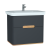 Шкаф Vitra Sento с раковиной, с 2 ящиками, 80 см, с LED подсветкой, цвет матовый антрацит ( ножки 61069 заказываются отдельно ) (60836)