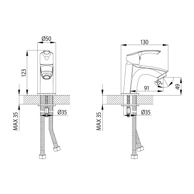 Смеситель Lemark Plus Strike для раковины (LM1106C)