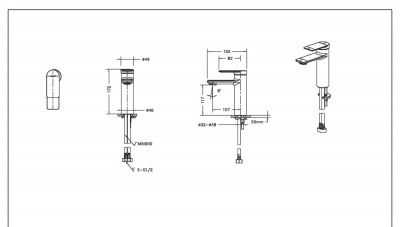 Смеситель для умывальника (F1369402CP-RUS)