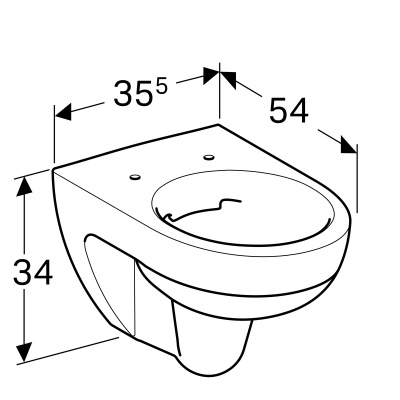 Унитаз подвесной безободковый Geberit Renova (203050000)