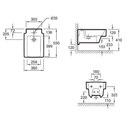 Биде подвесное Jacob Delafon - Terrace (EMA0002-00)