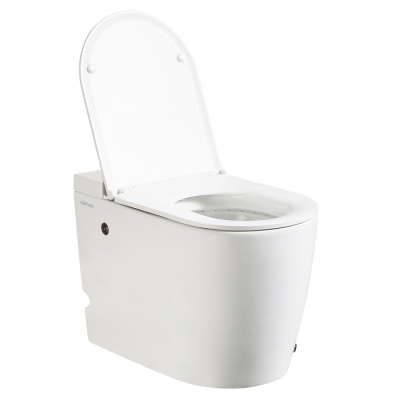 Унитаз ABBER Bequem приставной белый с импульсным смывом (AC1114P)