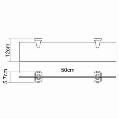Oder K-3024 Полка стеклянная (K-3024)