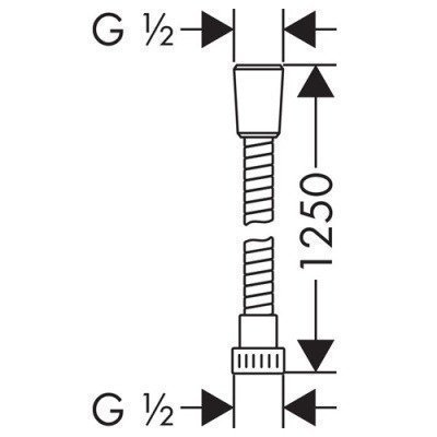 Шланг Hansgrohe - Metaflex 1.25 м ½’ (28262000)