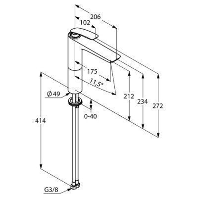 Смеситель для раковины Kludi - Balance (522960575)