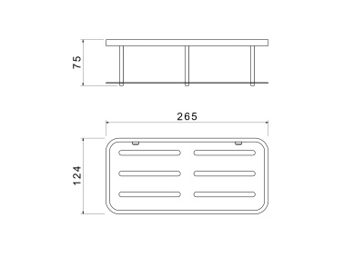 Полка для душа AQUATEK (AQ4936CR)