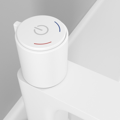 Смеситель для умывальника с инновационным управлением Push Control, белый матовый, Slide, IDDIS (SLIWTBTi01)