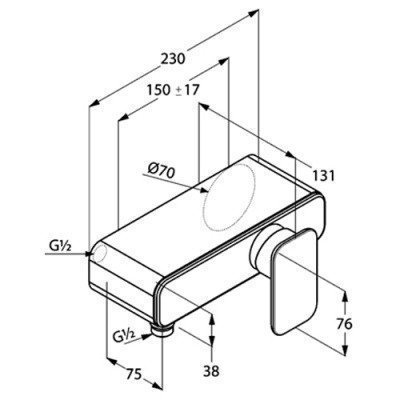 Смеситель для душа Kludi - E2 (497140575)