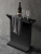 Столик для ванной комнаты ABBER Stein с полотенцедержателем, черный матовый (AS1637MB)