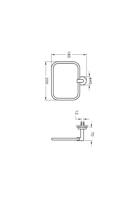 Держатель полотенец Vitra Minimax, глянцевый хром (A44783)