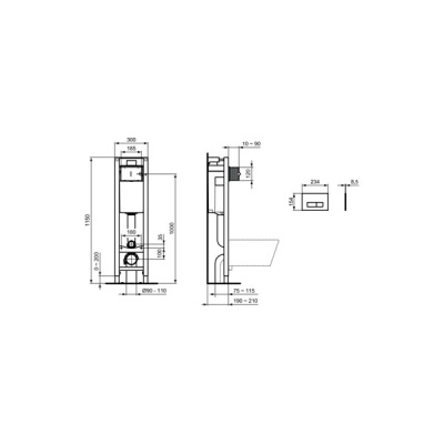 PROSYS ECO FRAME M Встраиваемая инсталляция для монтажа подвесных унитазов (E2332AC) PROSYS ECO FRAME M Встраиваемая инсталляция для монтажа подвесных унитазов (E2332AC)