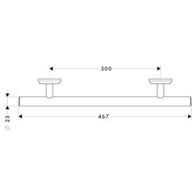 Поручень Hansgrohe - Logis Classic (41613000) Поручень Hansgrohe - Logis Classic (41613000)