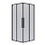 Душ. ограждение NG-6823-34BLACK (90*90*195) квадрат, раздвижная, черный матов., стекло прозрач, 1 место (NG-6823-34BLACK)