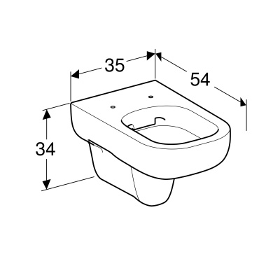 Унитаз подвесной безободковый Geberit Smyle (500.210.01.1)