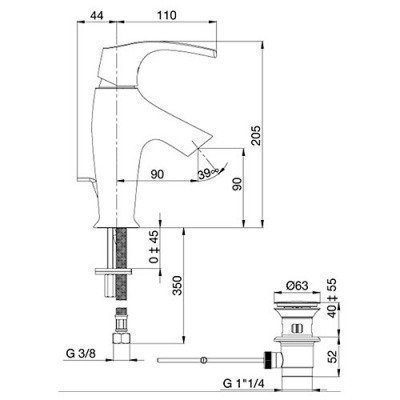 Смеситель для раковины Jacob Delafon - Symbol (E72680-CP)