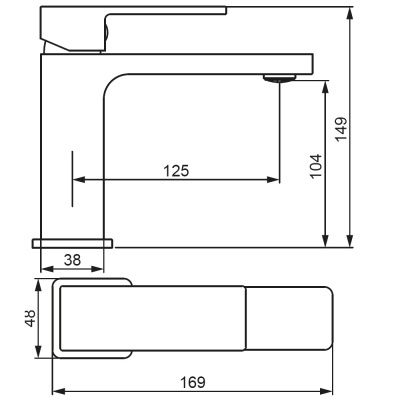 Damixa Gala смеситель для умывальника, чёрный (530210300)