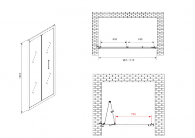 Душевая дверь ABBER Sonnenstrand (AG07100)
