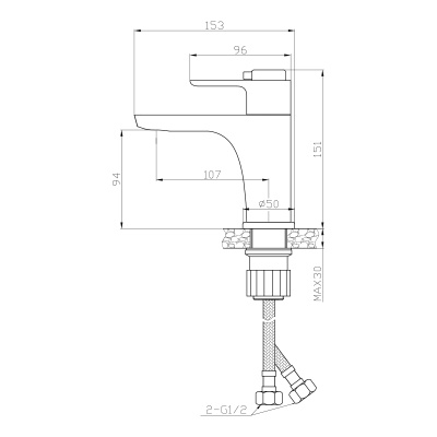 Смеситель термостатический Rossinka для раковины (RS50-11)