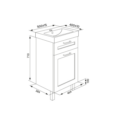Тумба с умывальником, напольная, 50 см, белая/под дерево, New Sena, IDDIS (NSE50W1i95K) Тумба с умывальником, напольная, 50 см, белая/под дерево, New Sena, IDDIS (NSE50W1i95K)