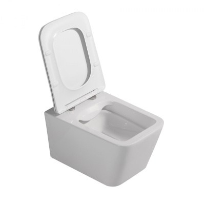 Унитаз ABBER Rechteck подвесной белый, безободковый (AC1201)