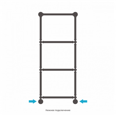 Водяной полотенцесушитель Сунержа - Ренессанс 1304 1260x500 (00-0280-1250)