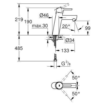 Смеситель для раковины Grohe - Concetto (23451001)