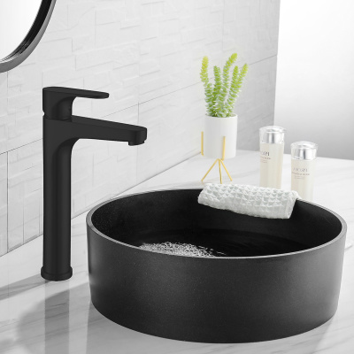 Смеситель ABBER Eleganz для раковины, черный (AF8311B)