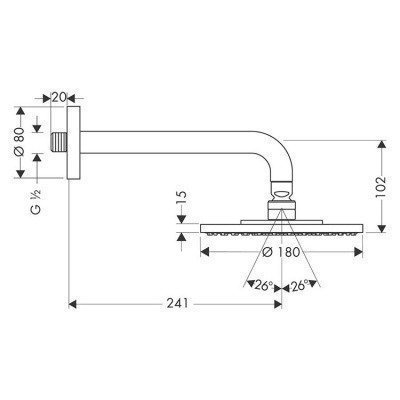Верхний душ Hansgrohe - Raindance S (27471000) Верхний душ Hansgrohe - Raindance S (27471000)