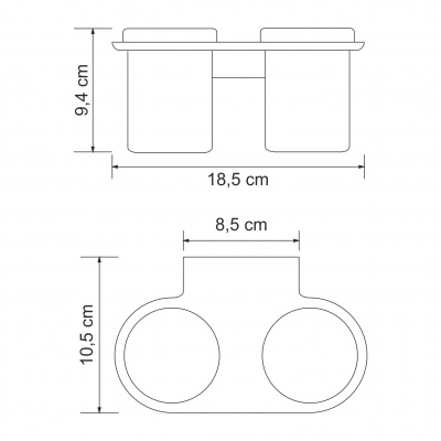 Kammel K-8328D Подстаканник двойной (K-8328D)
