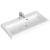 Подвесная тумба Aqwella Infinity с одним ящиком в в белом глянцевом цвете с умывальником из литьевого мрамора (Inf.01.08/001)
