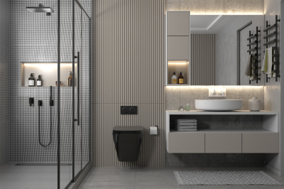 Унитаз ABBER Rechteck подвесной черный матовый, безободковый (AC1200MB)