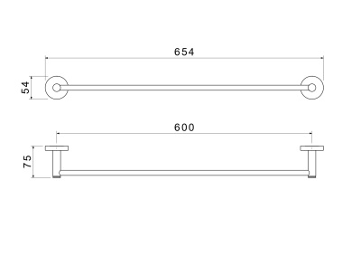 Полотенцедержатель 600 мм AQUATEK ЕВРОПА (AQ4114CR) Полотенцедержатель 600 мм AQUATEK ЕВРОПА (AQ4114CR)