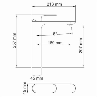 Elbe 7403H Смеситель для умывальника WasserKRAFT (7403H)