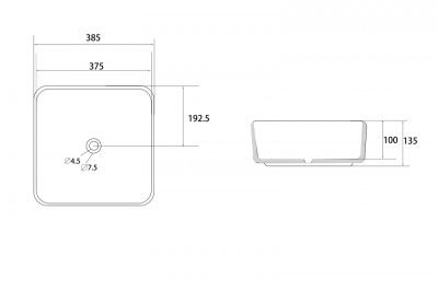 Раковина накладная ABBER Rechteck светло-бежевая матовая (AC2211MBE)