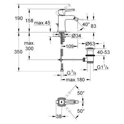 Смеситель для биде Grohe - Grandera (23315000)