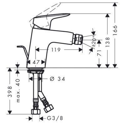 Смеситель для биде Hansgrohe - Logis (71204000)
