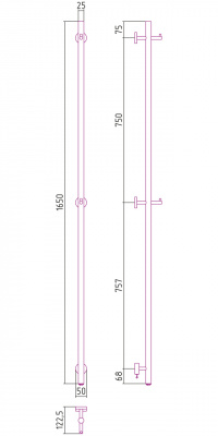 Электрический полотенцесушитель Сунержа - Аскет 1650 (БЕЛЫЙ) (12-0850-1650)