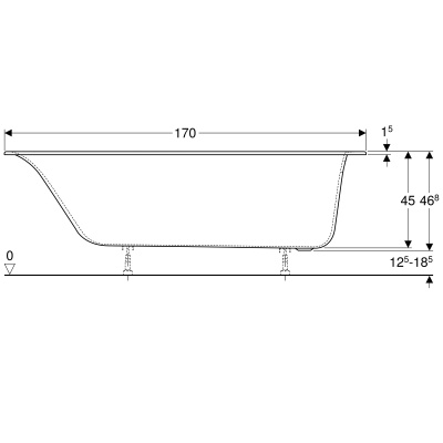 Ванна прямоугольная ванна 170x75 Geberit SOANA (554.006.01.1) Ванна прямоугольная ванна 170x75 Geberit SOANA (554.006.01.1)