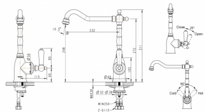 Смеситель для кухни Bravat Art (F775109C-1) Смеситель для кухни Bravat Art (F775109C-1)
