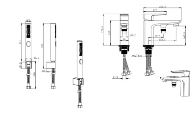 Смеситель врезной на борт ванны на 1 отв. AQUATEK ВЕГА (AQ1044CR) Смеситель врезной на борт ванны на 1 отв. AQUATEK ВЕГА (AQ1044CR)