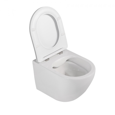 Унитаз ABBER Bequem подвесной белый, безободковый (AC1100)