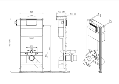 Инсталляция Cersanit TITAN 50 для унитаза (64575)