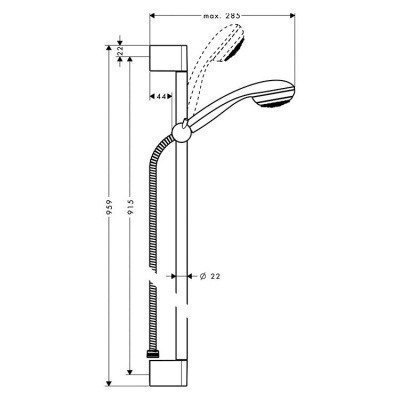 Душевой гарнитур Hansgrohe - Crometta 85 (27729000)