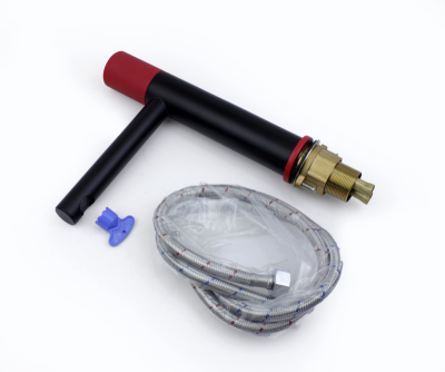 Смеситель низкий AVANTGARDE черный/ красный (2010RH)