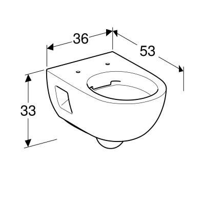 Унитаз подвесной безободковый Geberit Renova (203070000)