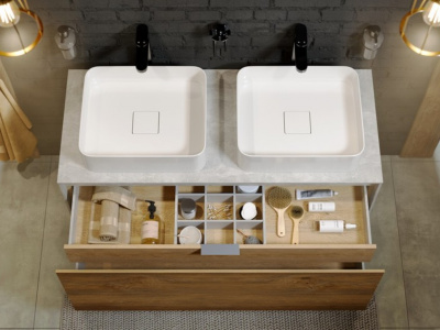 Подвесная тумба Aqwella Mobi 120 см с двумя ящиками: основной и внутренний, скрытый за фасадом. Цвет дуб балтийский; с умывальником (MOB0112DB+MOB0712DB) Подвесная тумба Aqwella Mobi 120 см с двумя ящиками: основной и внутренний, скрытый за фасадом. Цвет дуб балтийский; с умывальником (MOB0112DB+MOB0712DB)