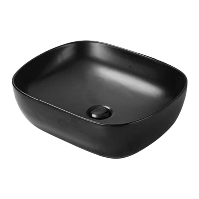 Раковина накладная Calypso прямоугольная 465х375х115мм Черная (CS2185-MB)